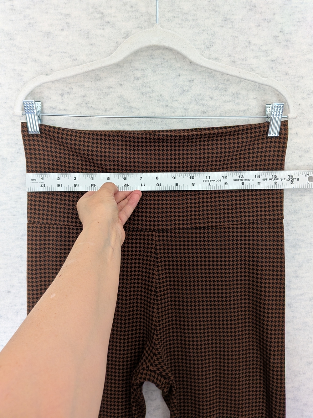 Hatch The Ultimate Before During and After Leggings Chestnut Houndstooth Sz M - Picture 5 of 15